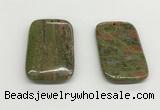 NGP5534 35*55mm rectangle unakite gemstone pendants