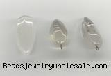 NGP5540 14*40mm - 23*58mm teardrop white crystal pendants