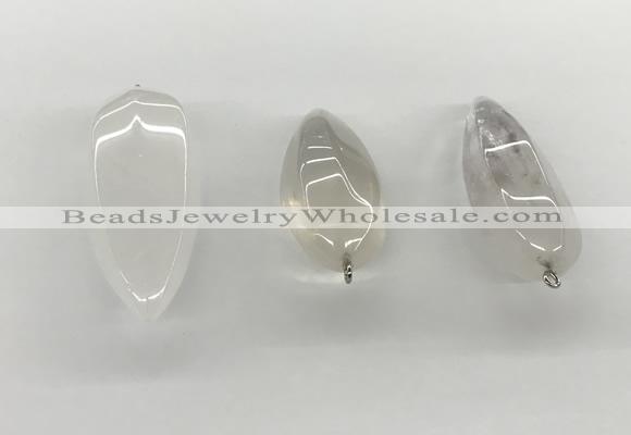 NGP5540 14*40mm - 23*58mm teardrop white crystal pendants