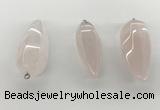 NGP5541 14*40mm - 23*58mm teardrop rose quartz pendants