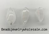 NGP5551 14*40mm - 23*58mm teardrop white jade pendants