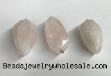 NGP5566 18*40mm - 23*58mm teardrop rose quartz pendants