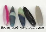 NGP5723 15*57mm rice agate gemstone pendants wholesale