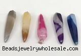 NGP5724 13*55mm teardrop agate gemstone pendants wholesale