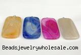 NGP5727 30*50mm rectangle agate pendants wholesale