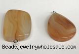 NGP5738 25*35mm freeform agate gemstone pendants wholesale