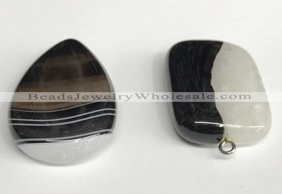 NGP5742 25*35mm freeform agate gemstone pendants wholesale