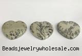 NGP5760 35*35mm heart jasper gemstone pendants wholesale