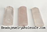 NGP5769 18*55mm - 20*58mm flat tube rose quartz pendants wholesale