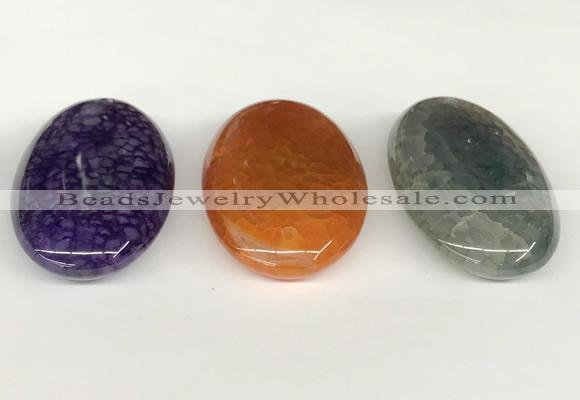 NGP5818 30*50mm oval agate gemstone pendants wholesale