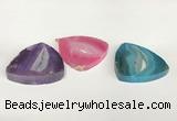 NGP5824 45*45mm triangle agate gemstone pendants wholesale