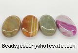 NGP5825 30*55mm oval agate gemstone pendants wholesale