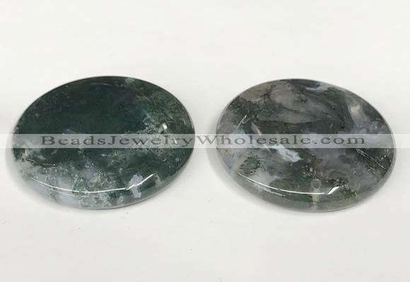 NGP5831 50mm flat round agate gemstone pendants wholesale