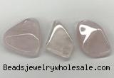 NGP5849 28*45mm - 40*55mm freeform rose quartz slab pendants