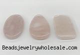 NGP5851 35*55mm freeform rose quartz pendants wholesale