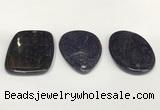 NGP5858 35*55mm freeform blue goldstone pendants wholesale