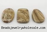 NGP5871 35*55mm freeform picture jasper pendants wholesale