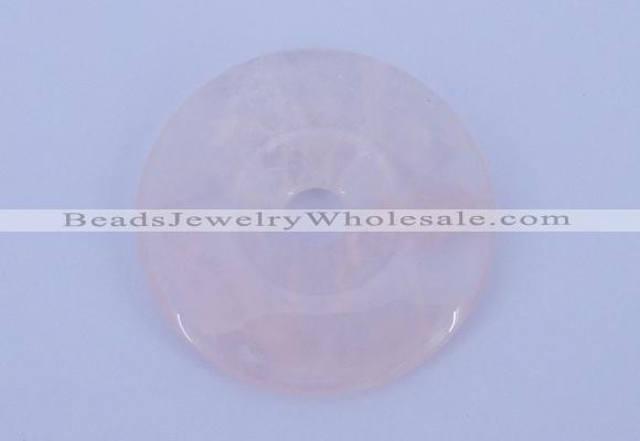 NGP601 5pcs 5*35mm rose quartz gemstone donut pendants wholesale