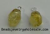 NGP6016 18*30mm - 22*35mm freeform citrine gemstone pendants