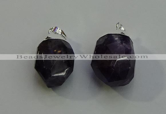 NGP6017 18*30mm - 22*35mm freeform amethyst pendants