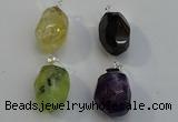 NGP6018 18*30mm - 22*35mm freeform mixed gemstone pendants