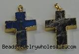 NGP6043 30*40mm - 35*45mm cross labradorite pendants