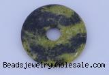 NGP605 5pcs 6*40mm yellow howlite turquoise donut pendants wholesale