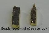 NGP6061 10*35mm - 10*40mm rectangle druzy agate pendants