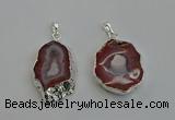 NGP6132 20*30mm - 25*35mm freeform druzy agate pendants wholesale