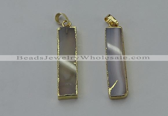 NGP6148 8*35mm - 10*40mm rectangle agate pendants wholesale