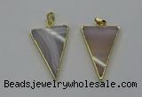 NGP6176 25*35mm - 30*40mm triangle agate gemstone pendants