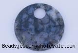 NGP618 5pcs 6*50mm moss agate gemstone donut pendants