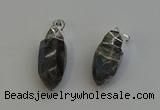 NGP6226 12*28mm - 15*30mm faceted bullet labradorite pendants