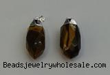 NGP6228 12*28mm - 15*30mm faceted bullet yellow tiger eye pendants