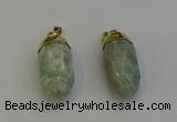 NGP6240 12*28mm - 15*30mm faceted bullet amazonite pendants