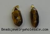 NGP6243 12*28mm - 15*30mm faceted bullet yellow tiger eye pendants