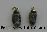 NGP6245 12*28mm - 15*30mm faceted bullet labradorite pendants