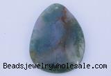 NGP631 5pcs 33*45mm freeform moss agate gemstone pendants