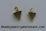 NGP6322 14*15mm - 15*16mm triangle agate gemstone pendants