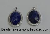 NGP6363 25*30mm oval lapis lazuli pendants wholesale