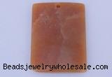 NGP637 5pcs 33*45mm rectangle red aventurine gemstone pendants