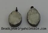 NGP6394 25*30mm - 35*40mm freeform druzy agate gemstone pendants