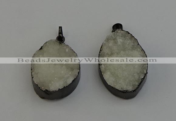 NGP6394 25*30mm - 35*40mm freeform druzy agate gemstone pendants