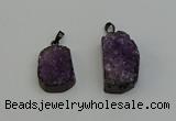 NGP6408 15*25mm - 16*28mm freeform druzy agate pendants