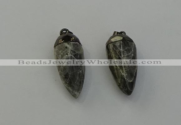 NGP6440 12*24mm - 15*30mm faceted bullet labradorite pendants