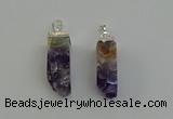 NGP6556 10*20mm - 11*30mm sticks druzy amethyst pendants