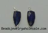 NGP6563 12*35mm - 15*40mm arrowhead lapis lazuli pendants