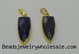 NGP6564 12*35mm - 15*40mm arrowhead lapis lazuli pendants