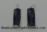 NGP6566 14*30mm - 15*38mm faceted rectangle lapis lazuli pendants