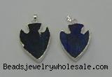 NGP6569 22*28mm - 25*35mm arrowhead lapis lazuli pendants